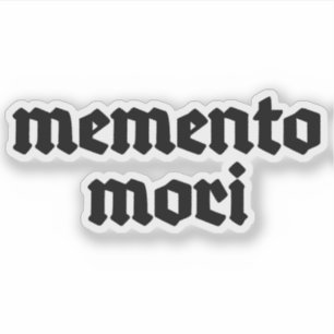 Pegatina Memento Mori (negro)