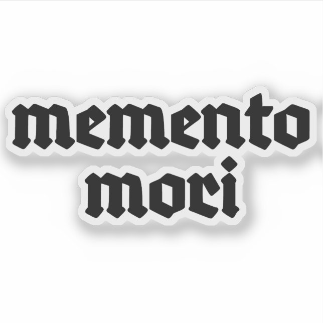 Pegatina Memento Mori (negro) (Anverso)