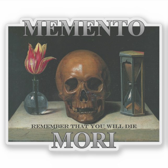 Pegatina Memento Mori - Recuerda que morirás (Anverso)