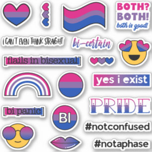 Pegatina Memes de la bandera bisexual