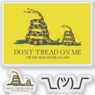 Pegatina Memes de parodia de la bandera de Gadsden Snekrigh
