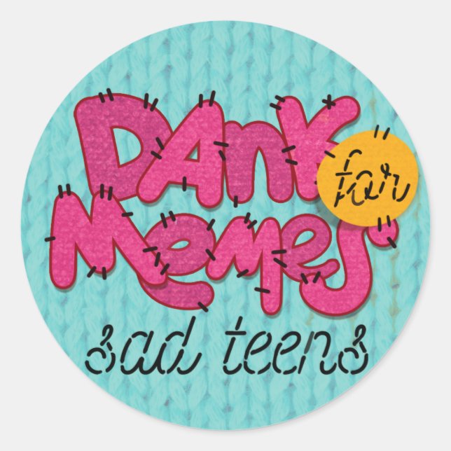 pegatina "Memes para adolescentes tristes" (Anverso)