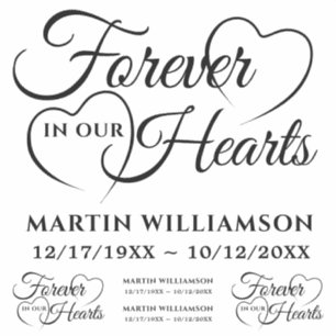 Pegatina Memorial Por Siempre En Nuestros Corazones