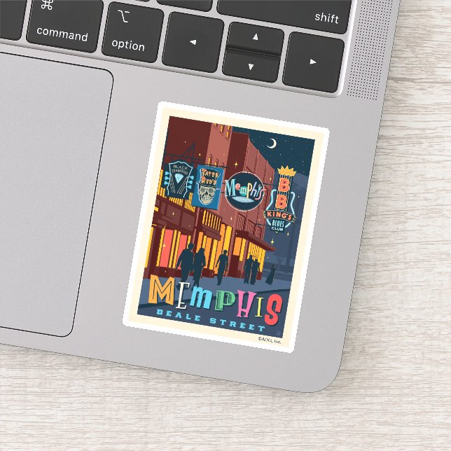 Pegatina Memphis, TN | Beale Street Neon (Detalle)