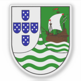 Pegatina Menor escudo de armas de Cabo Verde (1935-1975)