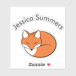 Pegatina Mensaje del Personalizado Fox Personalizado durmie