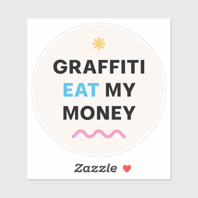 Pegatina Mensaje divertido. (Hoja)