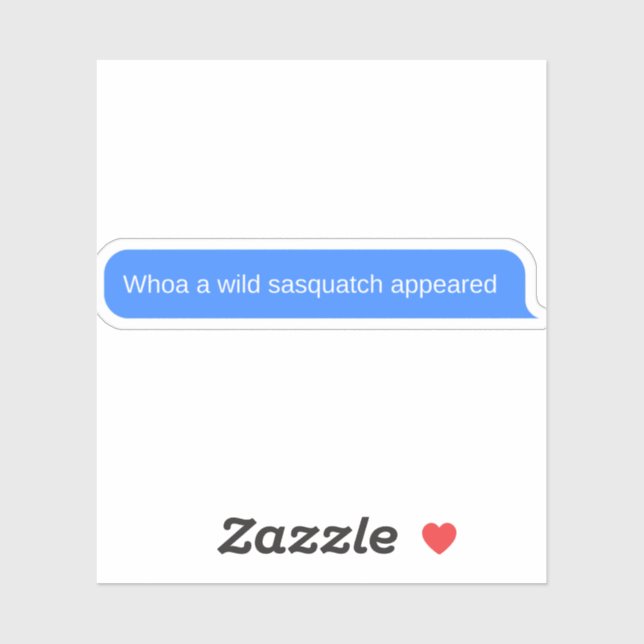 Pegatina Mensaje gracioso de sasquatch (Hoja)