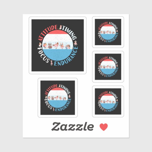 Pegatina Mentalidad del jugador de béisbol - Azul blanco ro (Hoja)