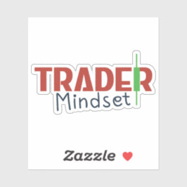 Pegatina Mentalidad del Trader – Trading enfocado en la Dis