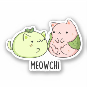Pegatina Meowchi Funny Mochi Pun