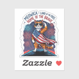 Pegatina Meowica - Tierra del gato libre