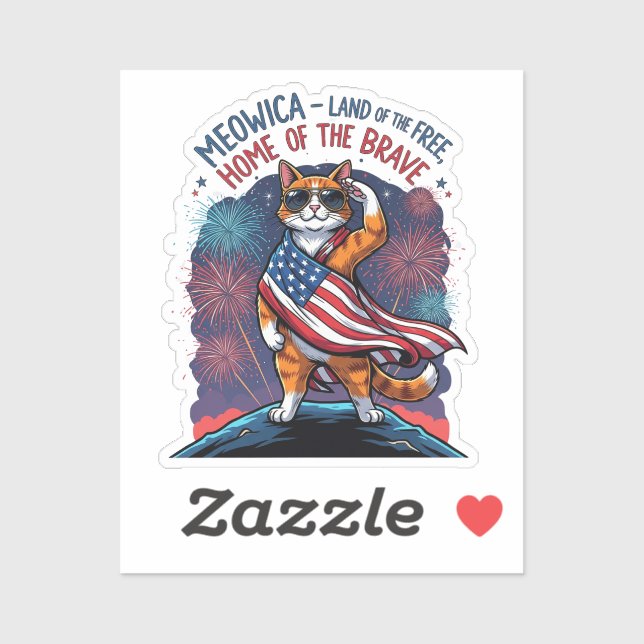 Pegatina Meowica - Tierra del gato libre (Hoja)