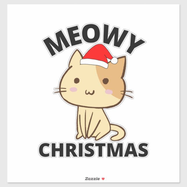 Pegatina Meowy Christmas Sticker (Hoja)