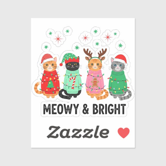 Pegatina Meowy Navidades Cat (Hoja)