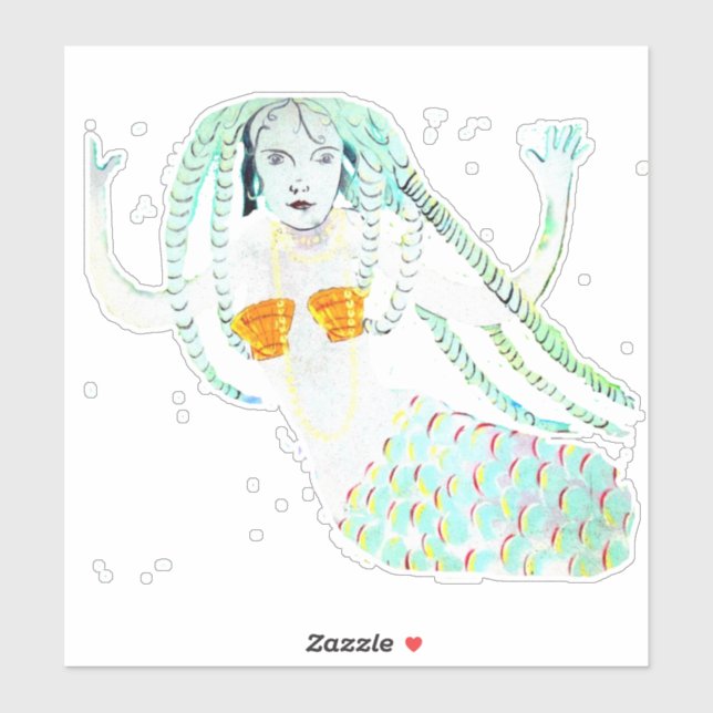 Pegatina Mermaids con Dreadlocks Thunder_Cove (Hoja)