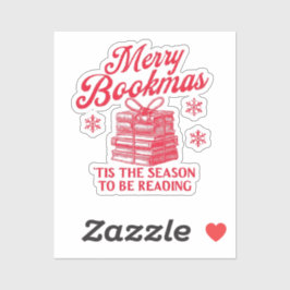 Pegatina Merry Bookmas 'tis the season to be reading