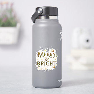 Pegatina Merry & Bright Sticker – Minimalist Holiday Design
