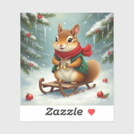 Pegatina Merry chipmunk navidades