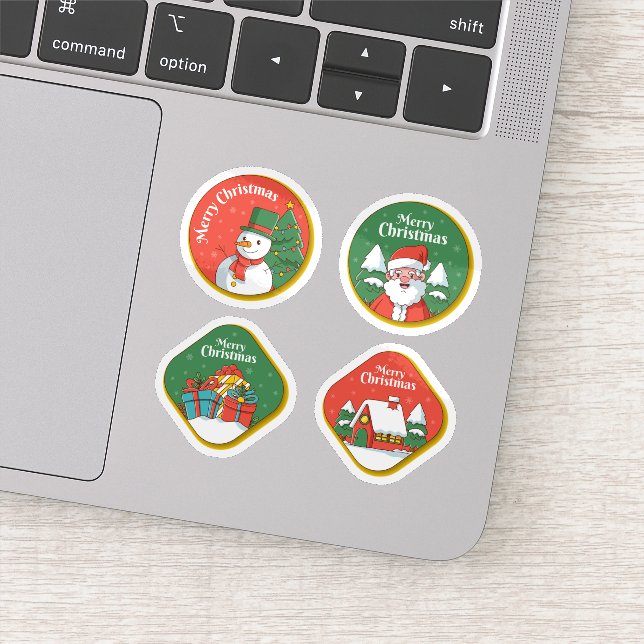 Pegatina Merry christmas celebration sticker collection (Detalle)
