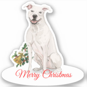 Pegatina Merry Christmas Staffordshire Personalizado-Cut Vi