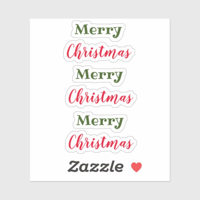 Pegatina Merry Christmas Sticker (Hoja)