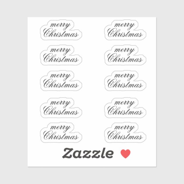 Pegatina Merry Christmas Stickers Ten Count Sheet Set Pack (Hoja)