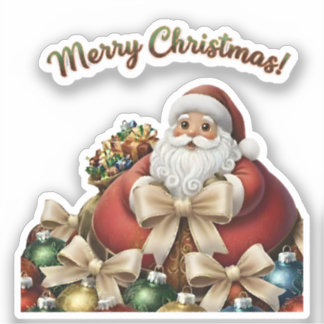 Pegatina Merry Christmas Vintage