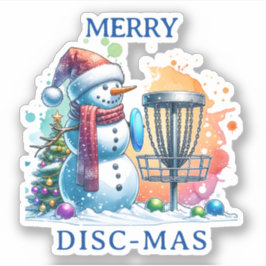 Pegatina Merry Disk-mas | Navidades personalizados de disco