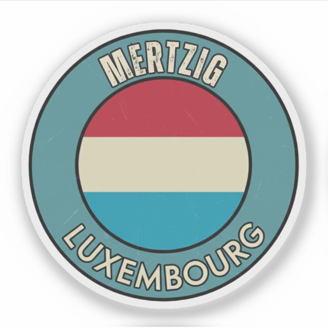 Pegatina Mertzig, Luxemburgo (Anverso)