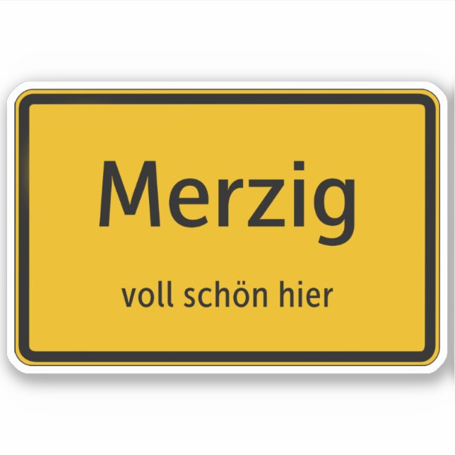 Pegatina Merzig Aufkleber Sticker Autoaufkleber (Anverso)