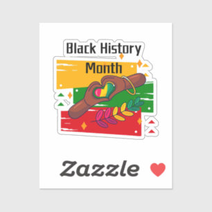 Pegatina Mes de la Historia Negra celebrando el auge juntos