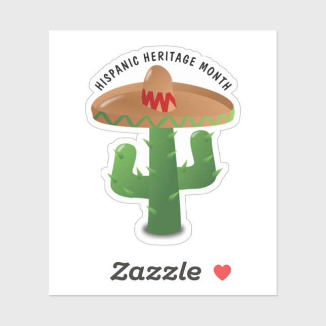Pegatina Mes del Patrimonio Hispano Nacional - Cactus (Hoja)