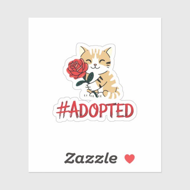 Pegatina Mes nacional de adopción celebra conciencia famili (Hoja)