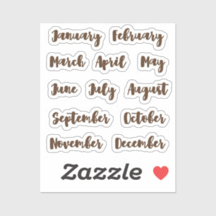 Pegatina Meses del año diminuto