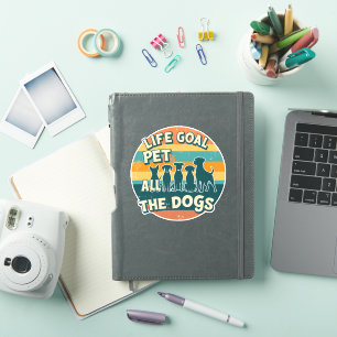 Pegatina Meta de vida Acariciar a todos los perros Copia