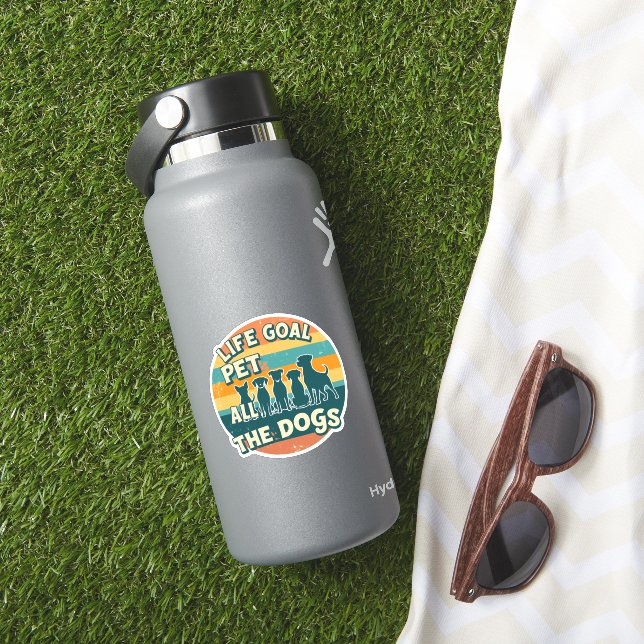 Pegatina Meta de vida Acariciar a todos los perros Copia (HydroFlask Insitu)