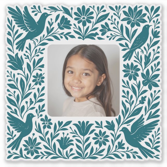 Pegatina Mexican Otomí Tenango Talavera with Photo (Anverso)