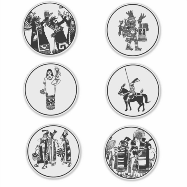 Pegatina México: El arte de las tribus mexicanas (Anverso)