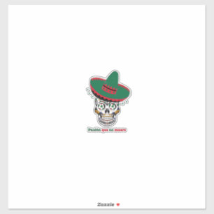 Pegatina México Fútbol Calavera 2026 - Pasión Que No Muere 