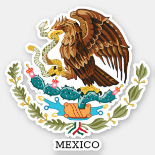 Pegatina México y Águila, Bandera Mexicana