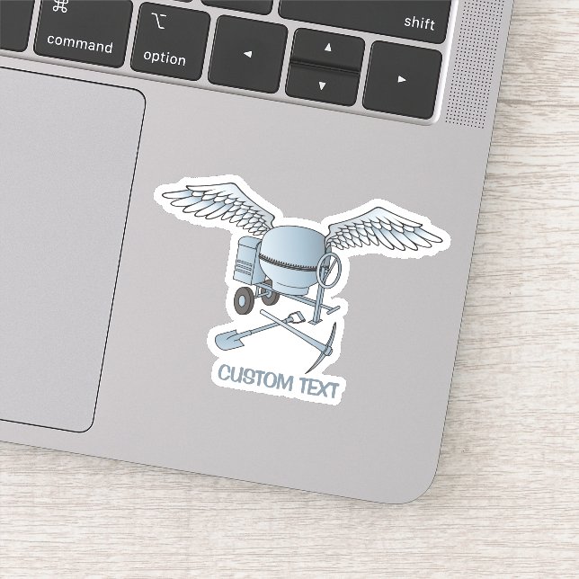 Pegatina Mezclador de hormigón azul-gris (Detalle)