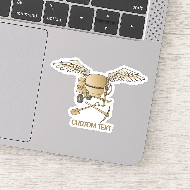 Pegatina Mezclador de hormigón Beige (Detalle)