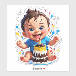 Pegatina Mi 1er Cake Smash – Dulce Desorden, Grandes Sonris