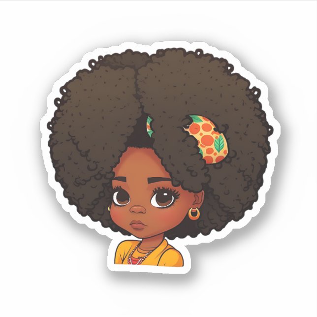 Pegatina Mi afro - pelo natural - regalo afrocéntrico (Anverso)