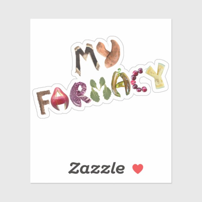 Pegatina Mi agricultura - Alimentos saludables (Hoja)