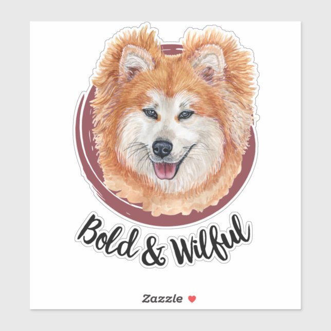 Pegatina Mi Akita... audaz y doloroso (Hoja)