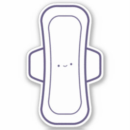 Pegatina Mi almohadilla menstrual de Personalizado de veran