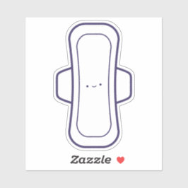 Pegatina Mi almohadilla menstrual de Personalizado de veran