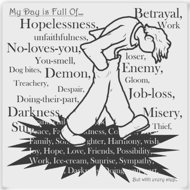 Pegatina Mi camino es mío1 (Anverso)